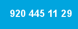920 445 11 29 920 445 11 29
